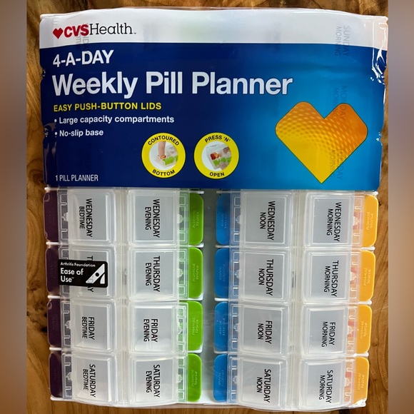4-A-Day Weekly Pill Planner - Picture 1 of 4